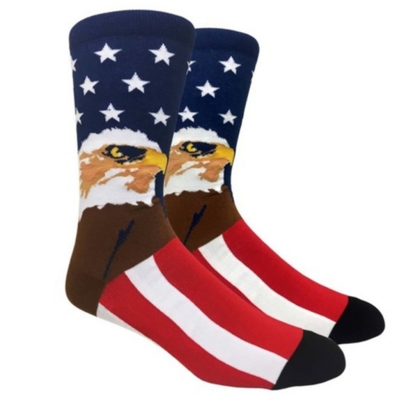 Other - Men's Patriotic Eagle Printed Novelty Socks